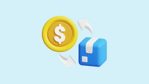 Purchase transaction animated 3d icon. Stock Footage 289453289