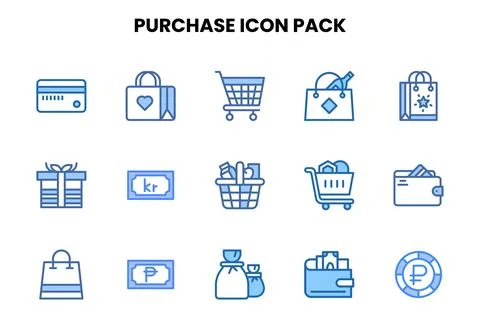 Purchase Two Colour Scalable Icons Pack Stock Illustration