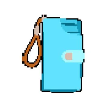 Purchase wallet pixel art vector illustration Stockillustratie