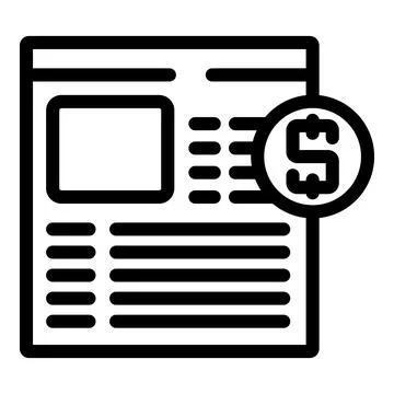 Purchase a website icon outline vector. Beta version release Stock Illustration