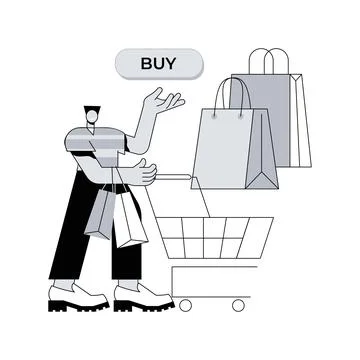 Purchasing habits abstract concept vector illustration. Stock Illustration
