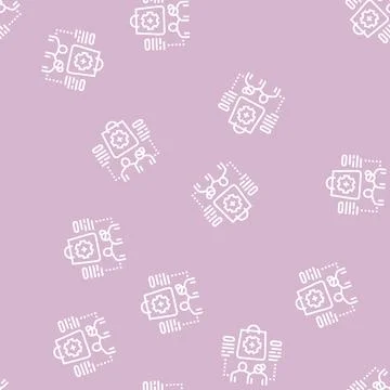 Purchasing habits line seamless pattern 스톡 일러스트
