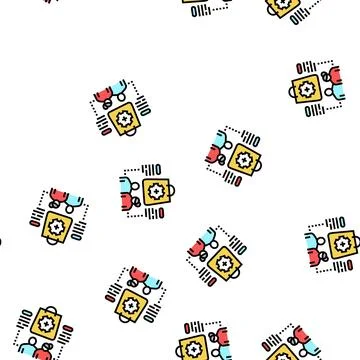 Purchasing habits vector seamless pattern 스톡 일러스트