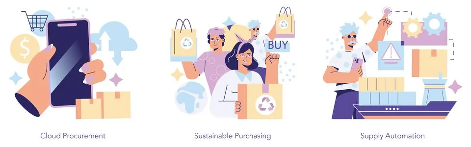 Purchasing Innovation. Flat Vector Illustration 库存插图