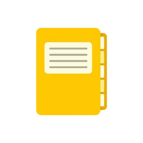 Purchasing manager folder icon flat isolated vector Stock Illustration