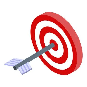 Purchasing manager target icon, isometric style Stock Illustration