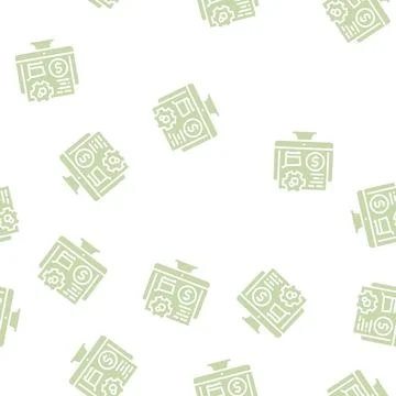 Purchasing online glyph seamless pattern 스톡 일러스트