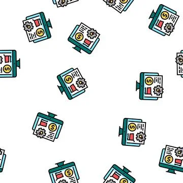 Purchasing online vector seamless pattern Stock Illustration