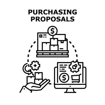 Purchasing proposals planning and budgeting process concept Stock Illustration