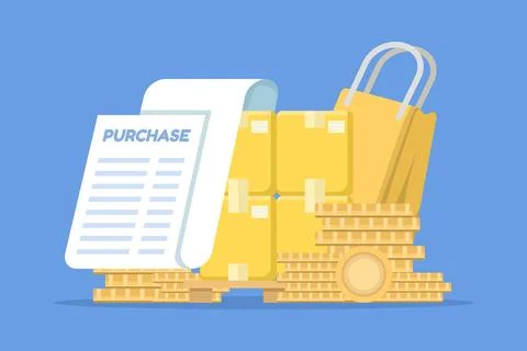 Purchasing staff concept, inventory management. Stock Illustration