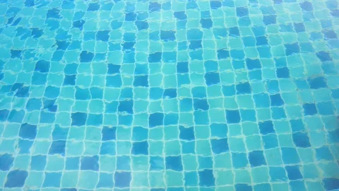 Pure blue water in the pool with light reflections. Slow motion,at Phuket Tha 스톡 동영상 110738946