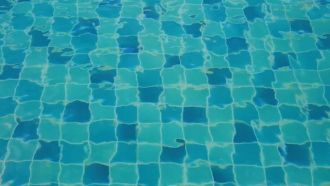 Pure blue water in the pool with light reflections. Slow motion,at Phuket 스톡 동영상 110739334
