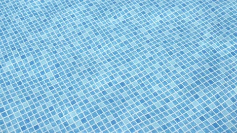 Pure blue water in the pool with light reflections Stock Footage 154163373