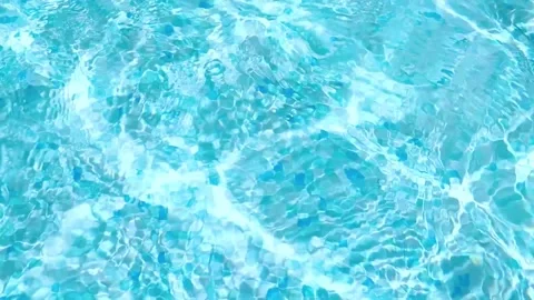 Pure blue water in pool with sun light reflections. Water background motion. Vídeos de archivo 160757553