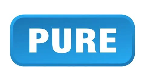 Pure button. pure square 3d push button Illustrazione stock