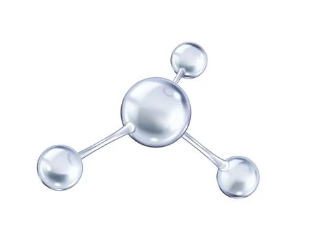 Pure collagen molecule structure from spheres illustration Stock Illustration