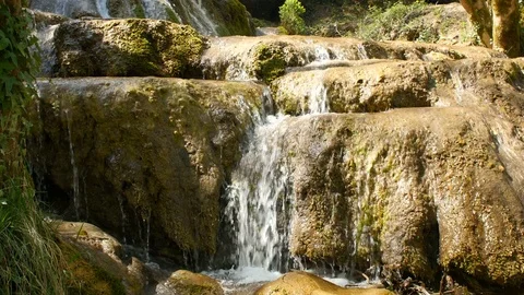 Pure Fresh Water Source of Mountain in the Forest 6	 Vidéo 84853209