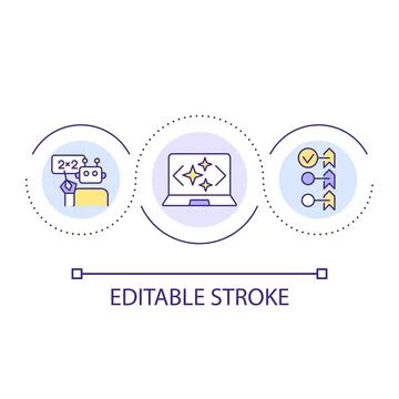 Pure functions in programming loop concept icon Illustrazione stock