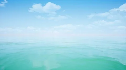 Pure green ocean background by 3D rendering scene Stock-Illustration