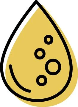Pure liquid water drop with bubbles Stock Illustration