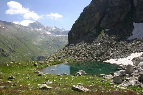 Pure mountain lake Stock Photos