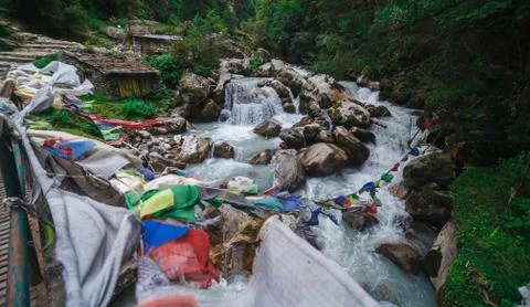 Pure mountain river Stock Photos
