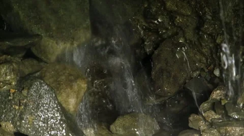 Pure mountain spring water Stock Footage 68818676