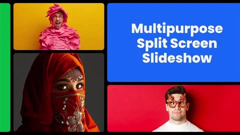 Pure multiscreen slideshow Stock After Effects