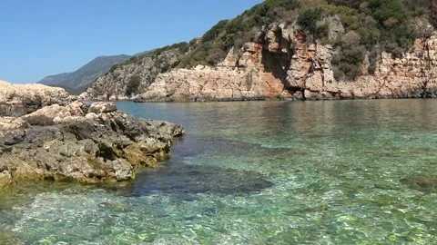 Pure natural empty beach Stock Footage 162414681