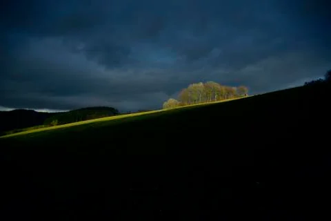 Pure Nature, Beam of Light, Dramatic Lightshow Foto stock