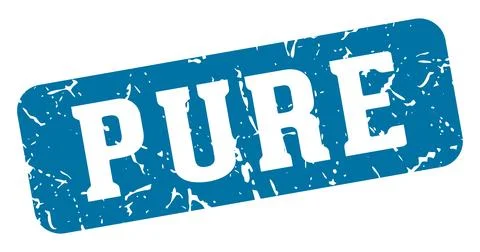 Pure rectangular sign. pure stamp Illustrazione stock