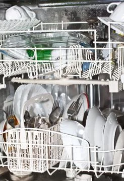 Pure ware in the dishwasher Stock Photos