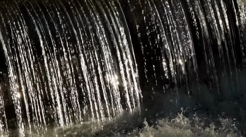 Pure water on a black background Video stock 8909425