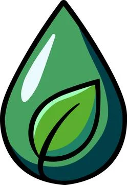 Pure water drop icon for liquid conservation Stock Illustration