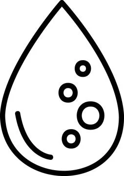 Pure water drop with small bubbles Stock Illustration