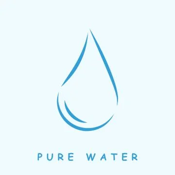 Pure water logo Stock Illustration