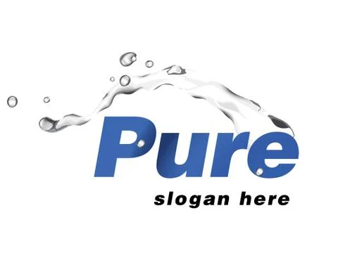 Pure Water Logo Stock Illustration