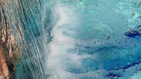 Pure Water Pool Surface Bubbles and Waves Stock Footage 237394719