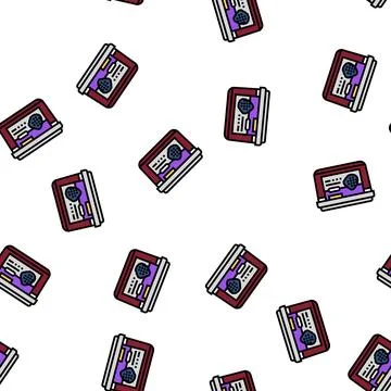 Puree blackberry vector seamless pattern 스톡 일러스트