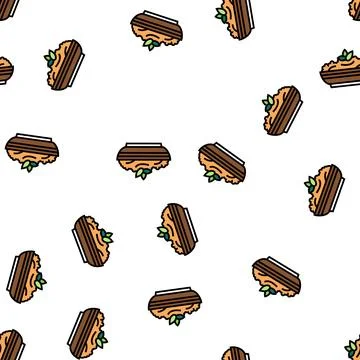 Puree carrot vector seamless pattern Stock Illustration