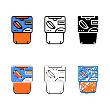 Puree mango types fruit color icon vector Stock Illustration