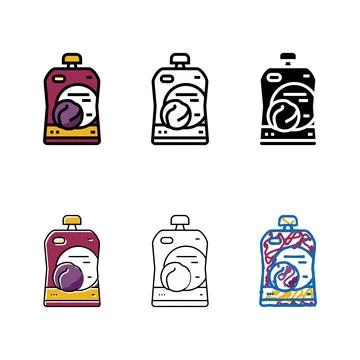 Puree plum color icon vector modern Stock Illustration