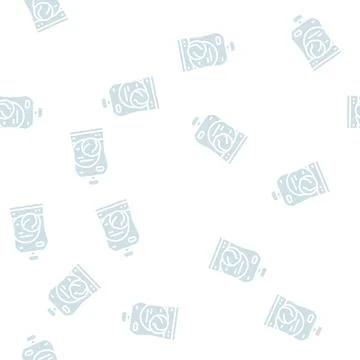 Puree plum glyph seamless pattern イラスト素材