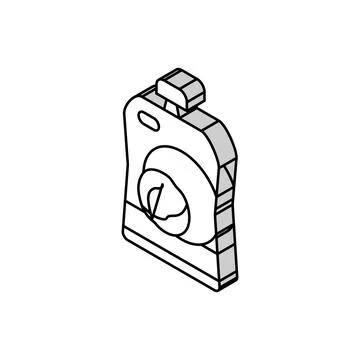 Puree plum isometric icon vector illustration Stock Illustration