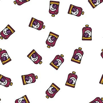 Puree plum vector seamless pattern 스톡 일러스트