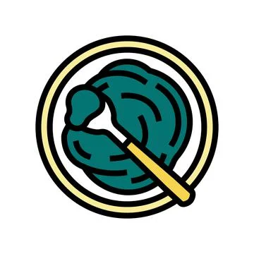Puree spinach color icon vector illustration Stock Illustration