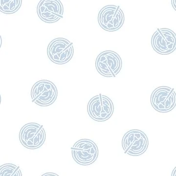Puree spinach glyph seamless pattern Stock Illustration