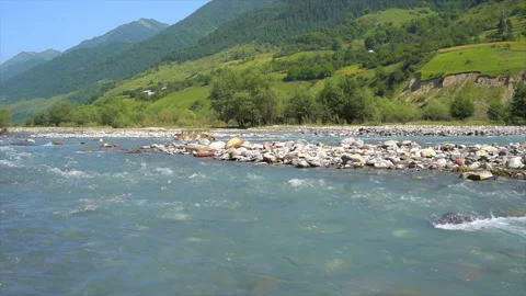The purest mountain river Stock Footage 94131094
