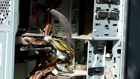 Purge the power unit from dust Stock Footage 81335854
