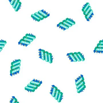 Purification air isometric icon seamless pattern Illustrazione stock